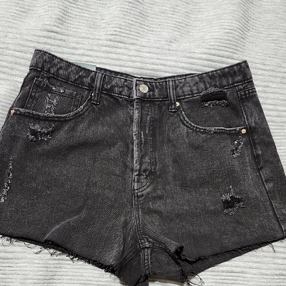 Wild Fable Black Distressed Jean Shorts